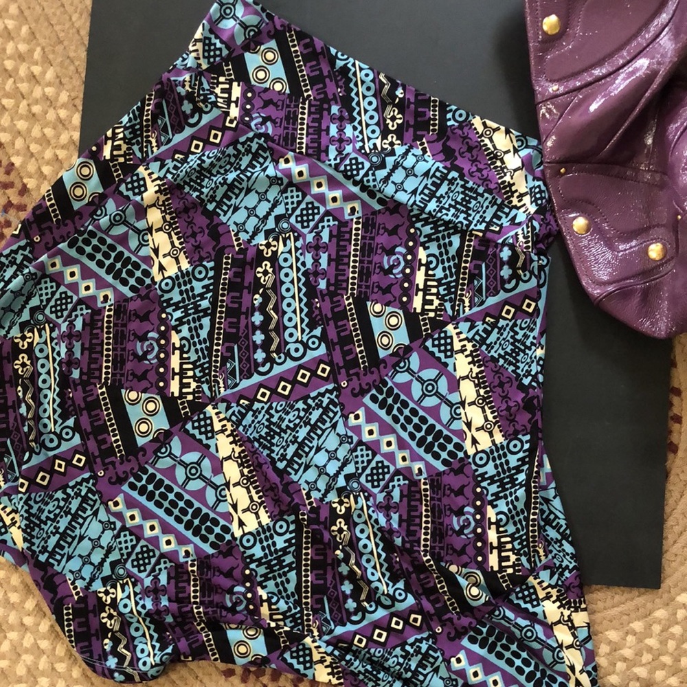 Skirt Midi LuLaRoe xxl, unique funky print
